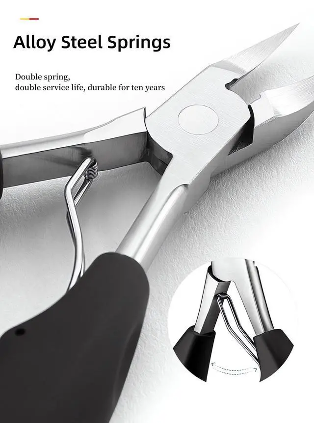 Alt view image 2 of 7 - Podiatrist Toenail ClippersNail Clippers for Thick & Ingrown Toenails Super Sharp Curved Blade Toenails Trimmer