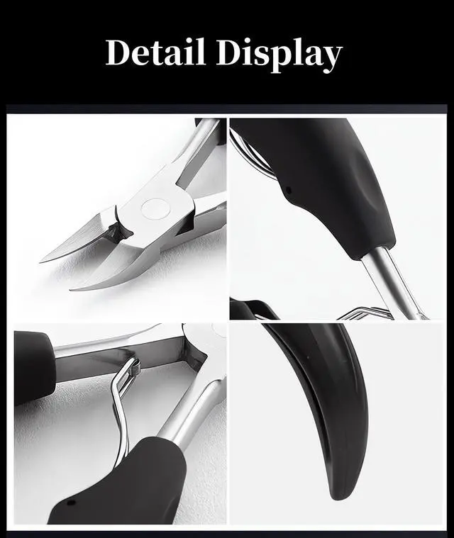 Alt view image 4 of 7 - Podiatrist Toenail ClippersNail Clippers for Thick & Ingrown Toenails Super Sharp Curved Blade Toenails Trimmer