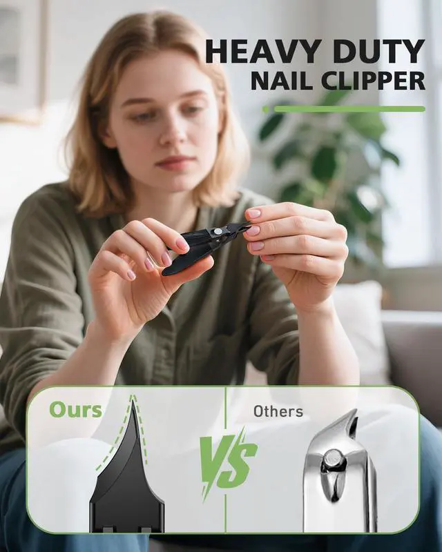 Alt view image 6 of 7 - Professional Ingrown Toenail Clipper - Slanted Toenail Clipper for Seniors & Thick Nails | Wide Jaw Curved Blade | Anti-Splash Safety Lock | Ergonomic Long Handle for Easy Trimming - Black