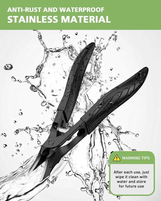 Alt view image 7 of 7 - Professional Ingrown Toenail Clipper - Slanted Toenail Clipper for Seniors & Thick Nails | Wide Jaw Curved Blade | Anti-Splash Safety Lock | Ergonomic Long Handle for Easy Trimming - Black