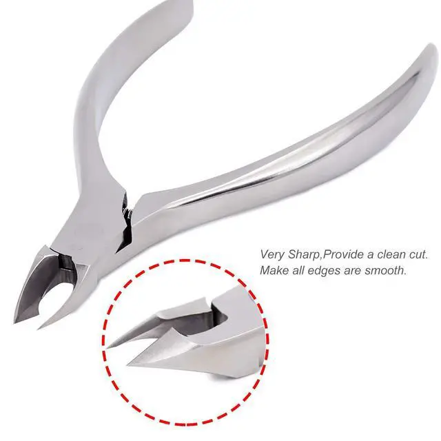Alt view image 4 of 5 - Nail Clippers, Precision Toenail Clipper Tool for Thick or Ingrown Toenails Heavy Duty Stainless Steel Toe Nail Clippers Includes Safety Tip Cover