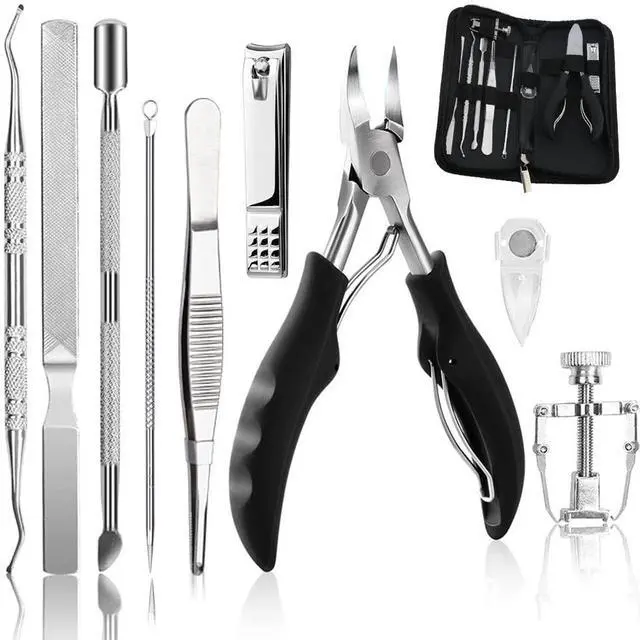Main image of 10Pcs/set Ingrown Toenail Tools Kit, Nail Treatment Foot Tool,Ingrown Toenail Removal Correction Clippers, Surgery Grade Nail File Lifter, Professional Pedicure Tool