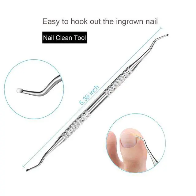 Alt view image 5 of 7 - 10Pcs/set Ingrown Toenail Tools Kit, Nail Treatment Foot Tool,Ingrown Toenail Removal Correction Clippers, Surgery Grade Nail File Lifter, Professional Pedicure Tool