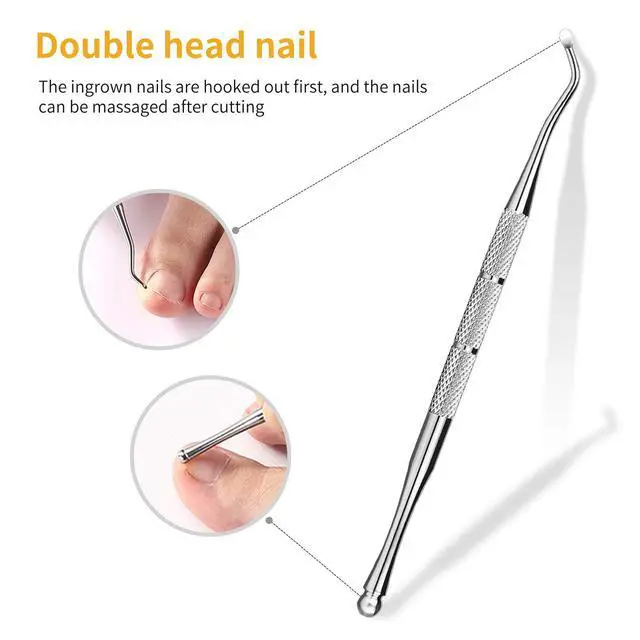 Alt view image 5 of 7 - Ingrown Toenail Clippers Kit, Professional Thick & Ingrown Toe Nail Clippers for Seniors Men & Women, Stainless Steel Super Sharp Curved Blade Pedicure Nipper with Ingrown Lifter Tool (Black)