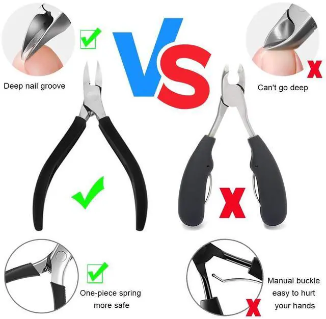 Alt view image 6 of 6 - Toenail Clippers for Thick Toenails,Heavy Duty Ingrown Toenail Clipper for Ingrown Toenail Removal Correction Clippers,Professional Pedicure Tool