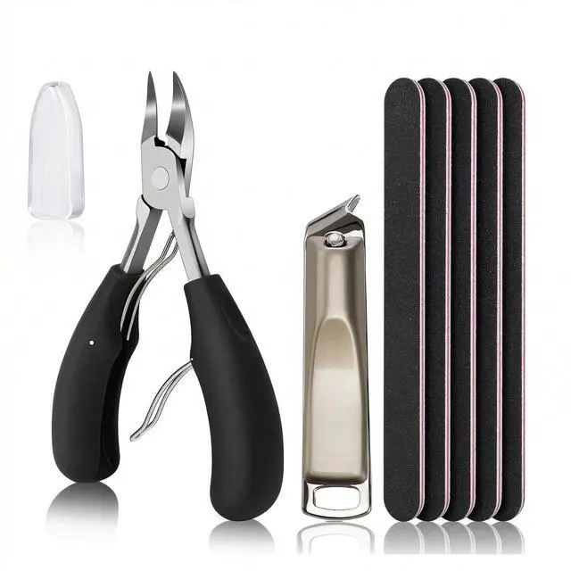 Main image of Toenail Clippers for Seniors Thick ToenailsHeavy Duty Ingrown Toe Nail Clippers for Men Women, Single Blade Nail Cutter,Nail File Professional Double Sided 100/180 Grit Nail Tools Pedicure kit
