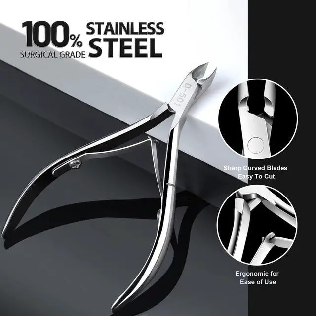 Alt view image 4 of 7 - Ingrown Toenail Tool, Pedicure Tools for Feet, Stainless Steel Ingrown Toenail Clippers, Ingrown Toenail File and Lifters