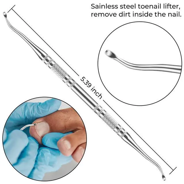 Alt view image 4 of 6 - Toenail Clippers 12-Piece Nail Treatment Foot Tool, Ingrown Toenail Removal Correction Clippers, Surgery Grade Nail File Lifter, Professional Pedicure Tool.