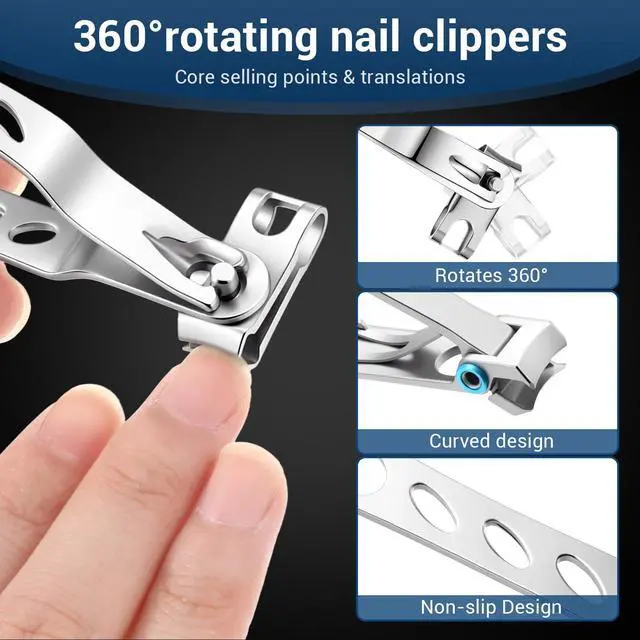 Alt view image 4 of 7 - 7 Pcs Ingrown Toenail Removal Kit, Heavy Duty Nail Treatment Foot Tool Professional Long Handle Ingrown Toenail Removal Clippers for Seniors Thick Toenails Men Women