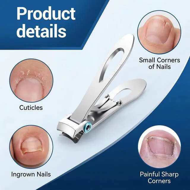Alt view image 7 of 7 - 7 Pcs Ingrown Toenail Removal Kit, Heavy Duty Nail Treatment Foot Tool Professional Long Handle Ingrown Toenail Removal Clippers for Seniors Thick Toenails Men Women