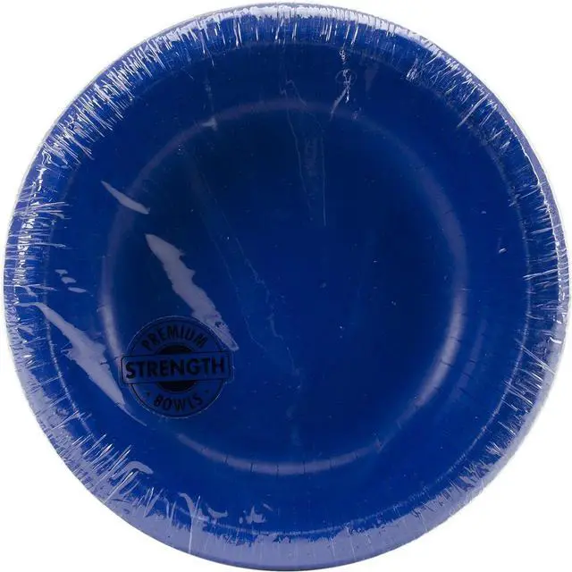 Main image of Party Tableware Touch of Color Paper Bowls, Party Supplies, 20 oz., Cobalt, 20