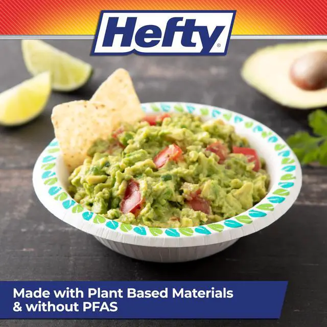 Alt view image 7 of 7 - Compostable Paper Bowls, 12 oz, 30 Count, Patterned Disposable Bowls for BBQs, Parties, Holidays, Potlucks, and Everyday Use, Soak-Resistant, Made with Plant-Based Materials, Microwave Safe