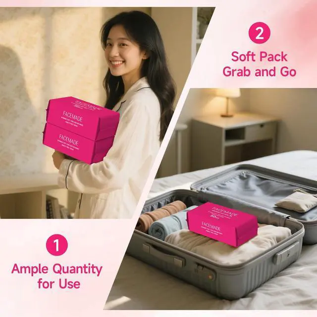 Alt view image 5 of 7 - 100 Count (2 Packs) Face Towels Disposable