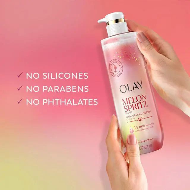 Alt view image 5 of 7 - Body Wash for Women, Intensely Hydrating, Pro-Hyaluronic Acid Serum Complex, Renews Moisture, Vitamin B3 Lameller Technology, For All Skin Types, Melon Spritz Scent, 20 fl oz