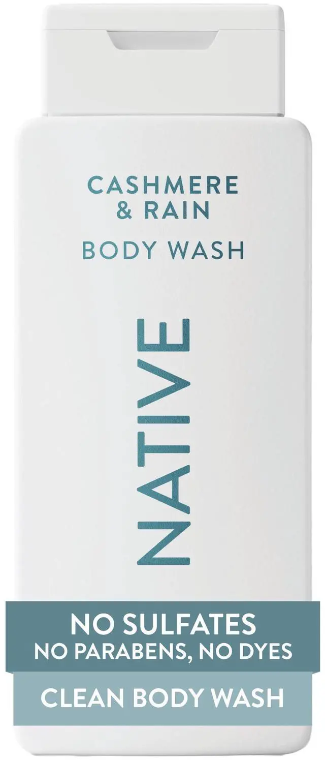 Main image of Clean Body Wash, Gentle & pH-balanced for Sensitive Skin, 24-Hr Freshness for Women & Men, Vegan & Cruelty-Free, Free of Sulfates, Parabens & Phthalates, Cashmere & Rain, 18 fl oz