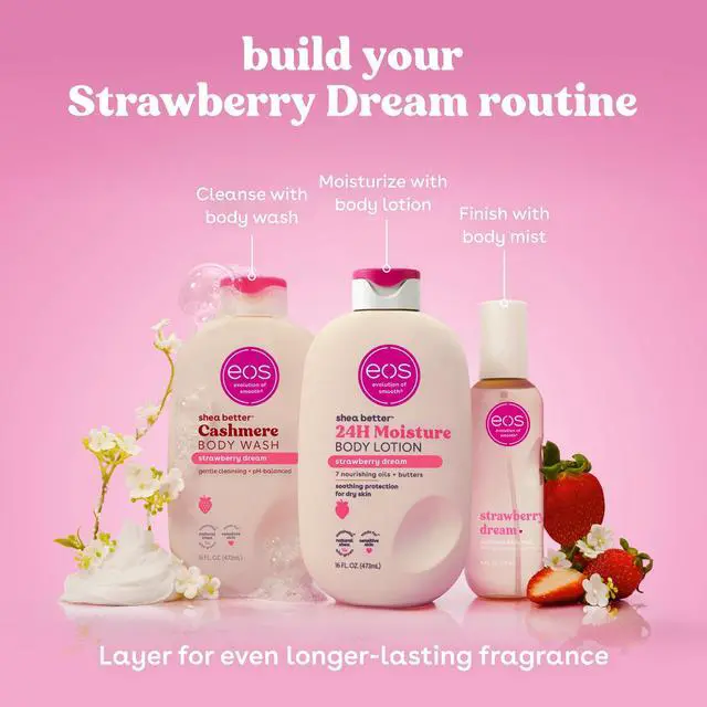 Alt view image 7 of 7 - Cashmere Body Wash Strawberry Dreams, Moisturizing Body Wash, Creamy Gel Formula, with Shea Butter, Glycerin, Vitamin E, pH Balanced, Sensitive Skin, Vegan, 16 fl oz
