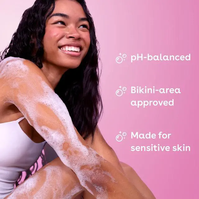 Alt view image 4 of 7 - Cashmere Body Wash Strawberry Dreams, Moisturizing Body Wash, Creamy Gel Formula, with Shea Butter, Glycerin, Vitamin E, pH Balanced, Sensitive Skin, Vegan, 16 fl oz