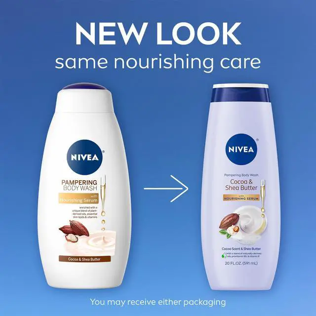 Alt view image 2 of 7 - Pampering Cocoa and Shea Butter Body Wash with Nourishing Serum, Moisturizing Body Wash for Women, Enriched with Provitamin B5 and Vitamin E, 20 Fl Oz Bottle