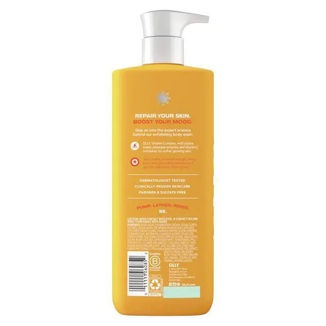 Alt view image 2 of 7 - Exfoliating Body Wash Happy Mood + Skin jojoba beads, pineapple enzymes & vitamin C to exfoliate and reveal softer, glowing skin 17 Fl Oz