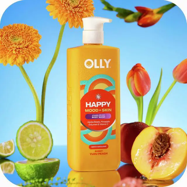 Alt view image 6 of 7 - Exfoliating Body Wash Happy Mood + Skin jojoba beads, pineapple enzymes & vitamin C to exfoliate and reveal softer, glowing skin 17 Fl Oz