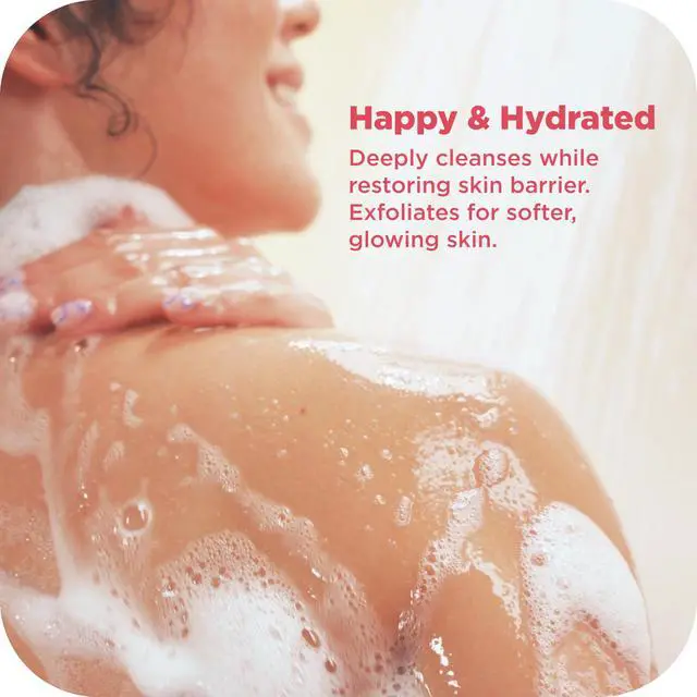 Alt view image 7 of 7 - Exfoliating Body Wash Happy Mood + Skin jojoba beads, pineapple enzymes & vitamin C to exfoliate and reveal softer, glowing skin 17 Fl Oz