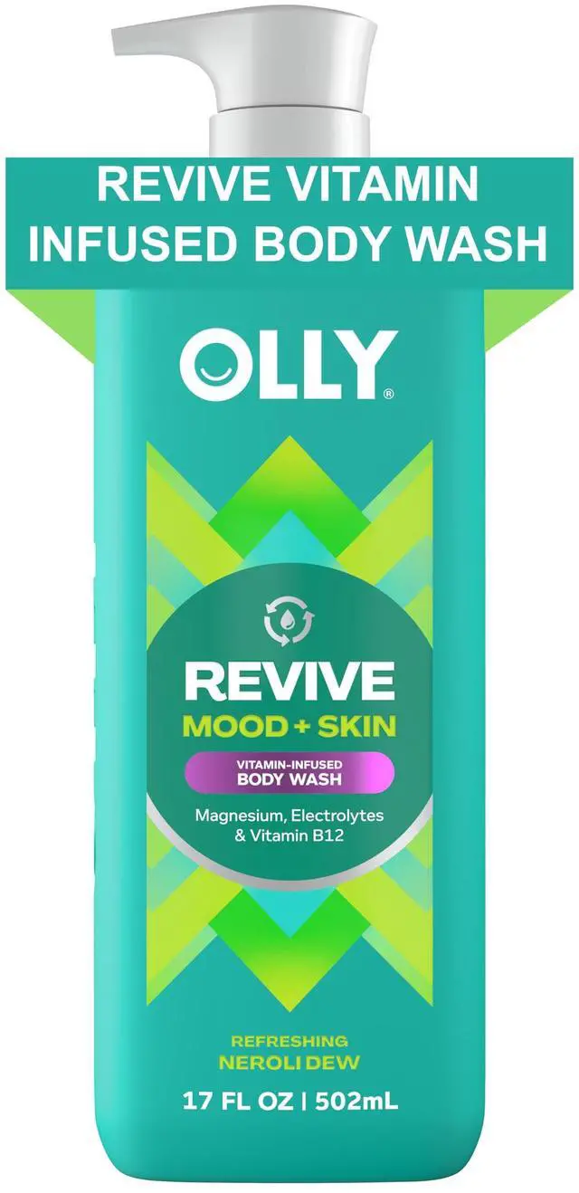 Main image of Revive Body Wash with Magnesium, Electrolytes & Vitamin B12 Nourishing Cleanser for Skin Barrier Repair, Deep Hydration, Refreshing Nerolidew Scent, 17 oz