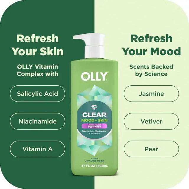 Alt view image 4 of 7 - Body Wash Clear Mood + Skin with salicylic acid, niacinamide & vitamin A for smoother skin 17 Fl Oz