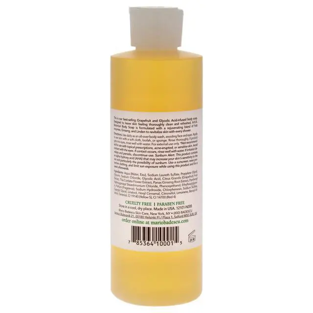 Alt view image 2 of 6 - AHA Botanical Body Wash Moisturizing, Clarifying and Gentle Exfoliating Wash for Brighter, Softer and Smoother Skin, Body Soap Infused with Glycolic Acid & Fruit Enzymes, 8 Fl Oz