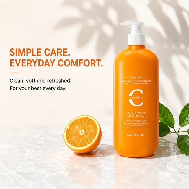 Alt view image 6 of 7 - Vitamin C Body Wash Moisturizing & Hydrating Body Wash with Vitamin C, Softening Shower Gel for Dry Skin, Smoothing Daily Cleanser, Paraben-Free, 16 fl oz