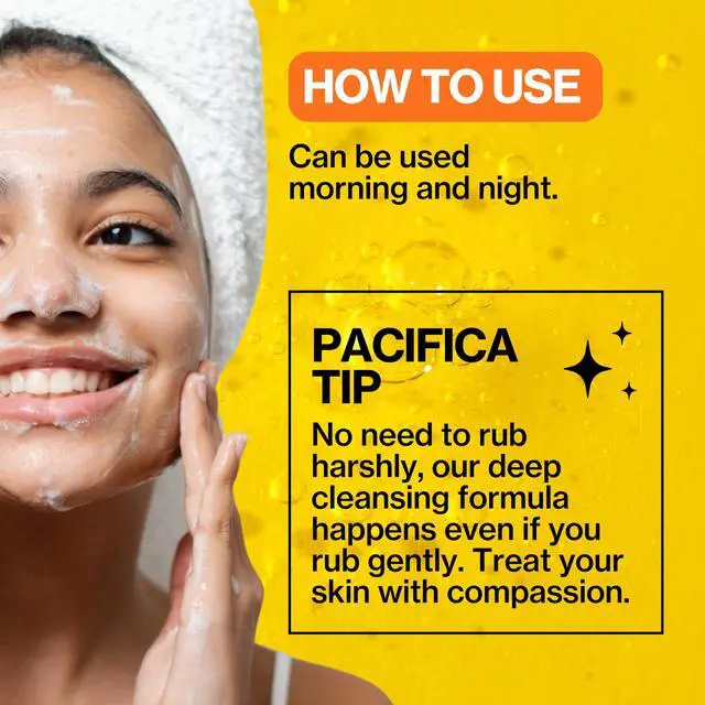 Alt view image 4 of 7 - Glow Baby Brightening Facial Cleanser 5oz Vitamin C & Glycolic Acid (AHA) Face Wash for Radiance Daily Cleanser for Anti-Aging Exfoliating for Smooth, Even Glowing Skin Vegan Clean Beauty