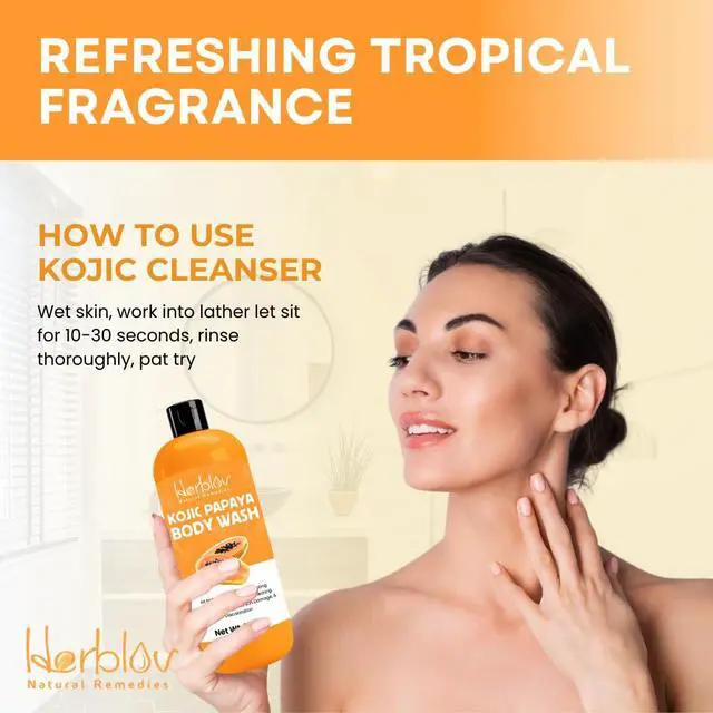 Alt view image 7 of 7 - Kojic Acid Soap for Hyperpigmentation Skin Brightening Kojic Papaya Body Wash Dark Spot Soap Reduces Acne, Scars, and Evens Skin Tone Turmeric Body Wash for Brighter Glowing Face