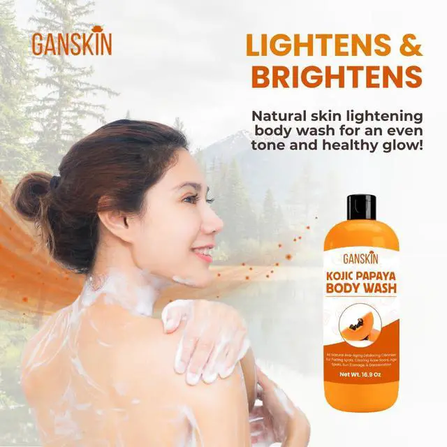 Alt view image 4 of 7 - Kojic Acid Soap for Hyperpigmentation Skin Brightening Kojic Papaya Body Wash Dark Spot Soap Reduces Acne, Scars, and Evens Skin Tone Turmeric Body Wash for Brighter Glowing Face