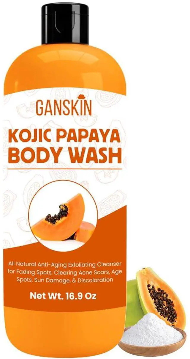Main image of Kojic Acid Soap for Hyperpigmentation Skin Brightening Kojic Papaya Body Wash Dark Spot Soap Reduces Acne, Scars, and Evens Skin Tone Turmeric Body Wash for Brighter Glowing Face