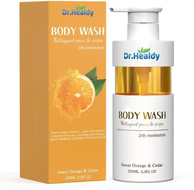 Main image of Body Wash with Vitamin C - 24HR Hydrating Moisturizer - Sulfate, Paraben & Dye Free for All Skin Types - Refreshing Feel for Women & Men - 6.8Fl. Oz