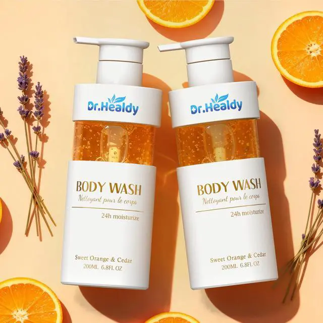Alt view image 2 of 7 - Body Wash with Vitamin C - 24HR Hydrating Moisturizer - Sulfate, Paraben & Dye Free for All Skin Types - Refreshing Feel for Women & Men - 6.8Fl. Oz
