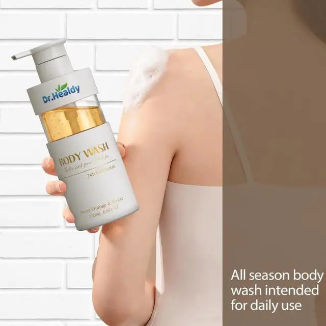 Alt view image 7 of 7 - Body Wash with Vitamin C - 24HR Hydrating Moisturizer - Sulfate, Paraben & Dye Free for All Skin Types - Refreshing Feel for Women & Men - 6.8Fl. Oz