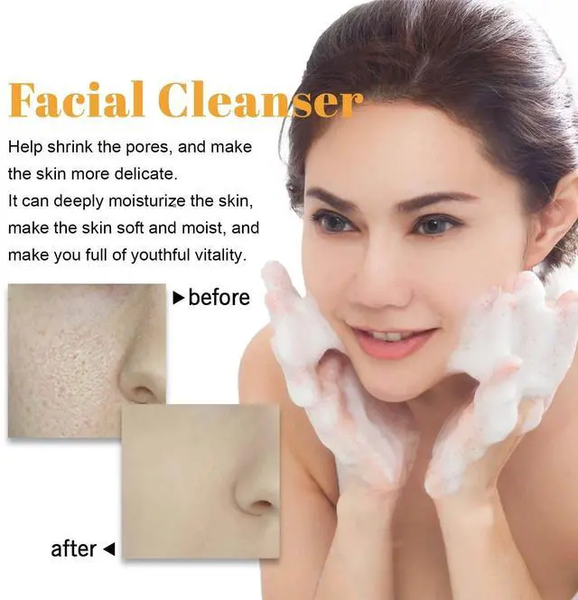 Alt view image 4 of 7 - 2 Pcs Turmeric Foaming Face Wash, Deep Cleansing Glow Wash Turmeric Facial Cleanser With Brush.