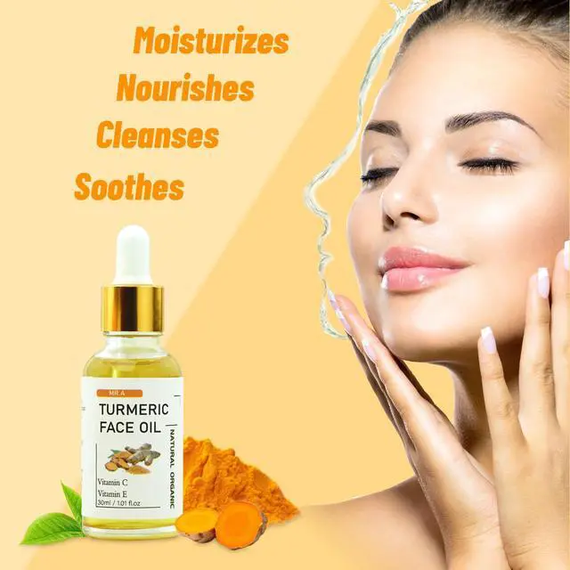 Alt view image 4 of 7 - 2Pcs Turmeric Soap Bar and Turmeric Oil Set for Face & Body, Nautral Ingredients with Vitamin C to Cleanses, Soothing, Hydrating Skin, Turmeric Skin Care Set for All Skin Type