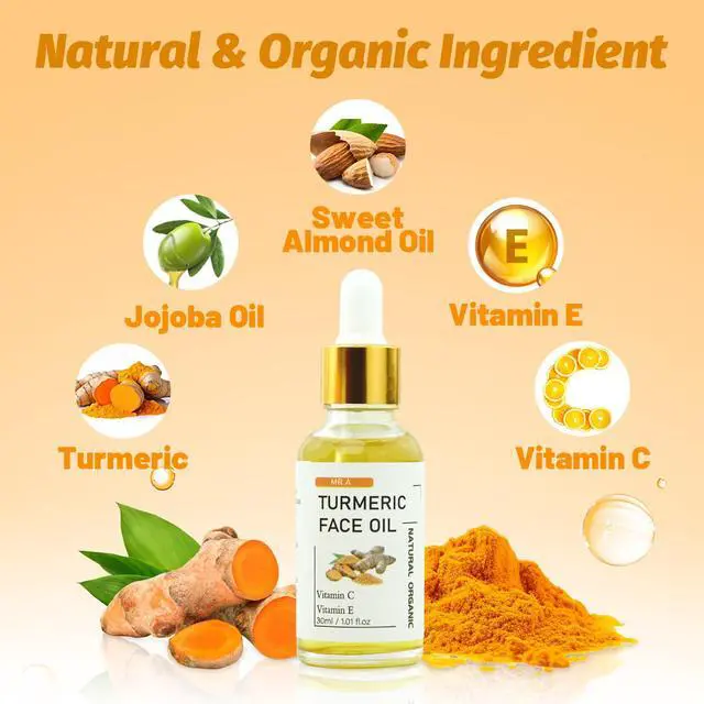 Alt view image 5 of 7 - 2Pcs Turmeric Soap Bar and Turmeric Oil Set for Face & Body, Nautral Ingredients with Vitamin C to Cleanses, Soothing, Hydrating Skin, Turmeric Skin Care Set for All Skin Type