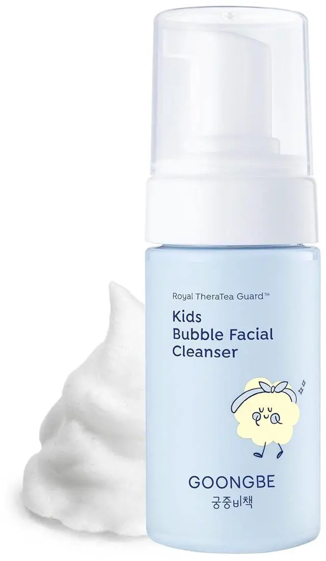 Main image of Kids Bubble Face Wash Tear-Free Micellar Foam Cleanser for Sensitive Skin Gentle Sunscreen Removal, Low pH with Panthenol & Cica Pump Foam, Allergen-Free, 3.38 fl oz