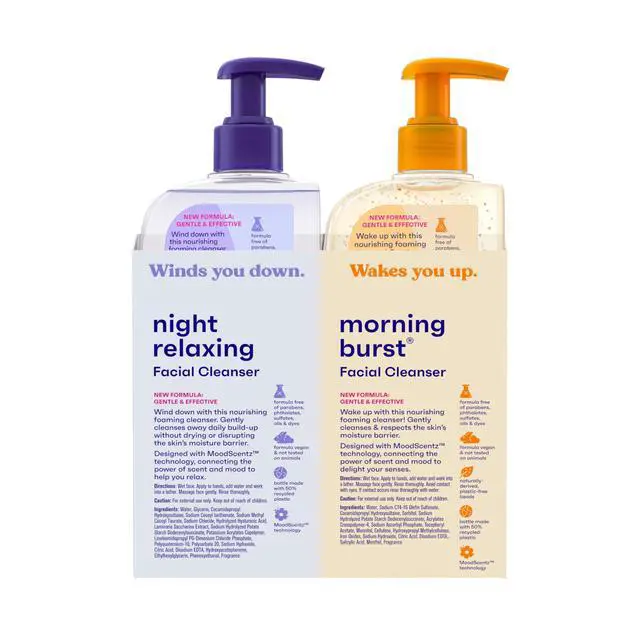 Alt view image 6 of 6 - 2-Pack Oil-Free Facial Cleansers with Citrus Scent, Morning Burst and Night Relaxing, 16 oz