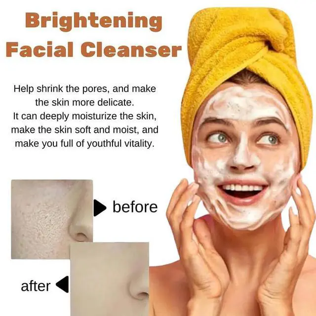 Alt view image 2 of 7 - 2 Pcs Turmeric Foaming Face Wash, Deep Cleaning Scrub Exfoliating Glow Wash Turmeric Facial Cleanser With Brush for All Skin.