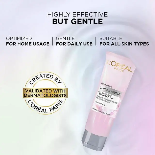 Alt view image 3 of 7 - Glycolic Bright Daily Foaming Facial Cleanser, 50ml |Daily Glowing Face Wash for Dull Skin