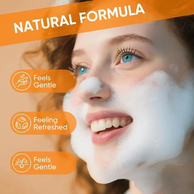 Alt view image 2 of 7 - 2pcs Turmeric Face Wash Set, Turmeric Foaming Facial Cleanser for All Skin