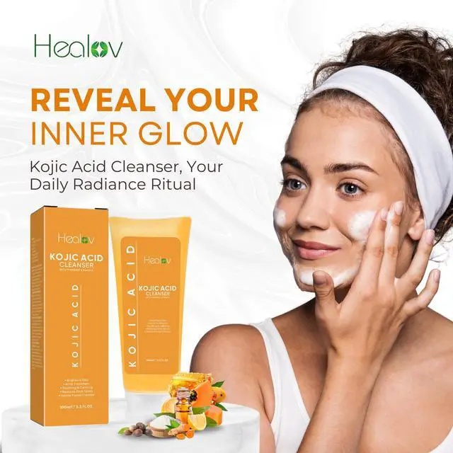 Alt view image 3 of 7 - Kojic Acid Soap for Hyperpigmentation Skin Brightening Kojic Papaya Face and Body Wash Dark Spot Soap Reduces Acne, Scars, and Evens Skin Tone Turmeric Facial Cleanser for Brighter Glowing Look