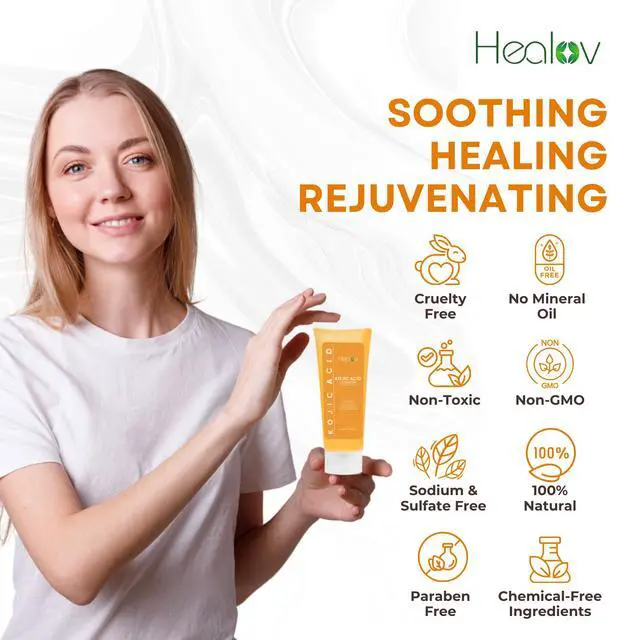 Alt view image 7 of 7 - Kojic Acid Soap for Hyperpigmentation Skin Brightening Kojic Papaya Face and Body Wash Dark Spot Soap Reduces Acne, Scars, and Evens Skin Tone Turmeric Facial Cleanser for Brighter Glowing Look