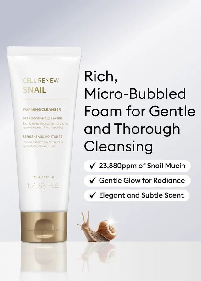 Alt view image 3 of 5 - Korean Snail Foaming Facial Cleanser, 3.38 oz