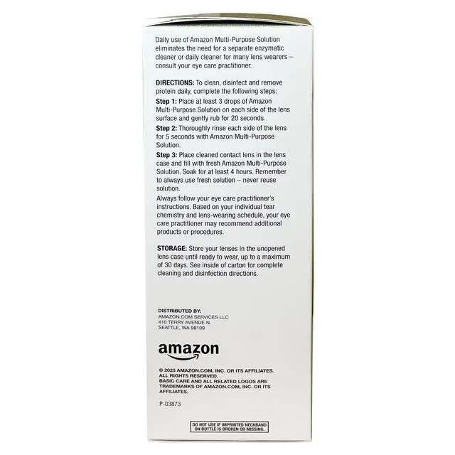 Alt view image 3 of 5 - Multi-Purpose Contacts Solution - Comfort Formula, Cleans and Disinfects Soft Contact Lenses, 12 fl oz (1-Pack)