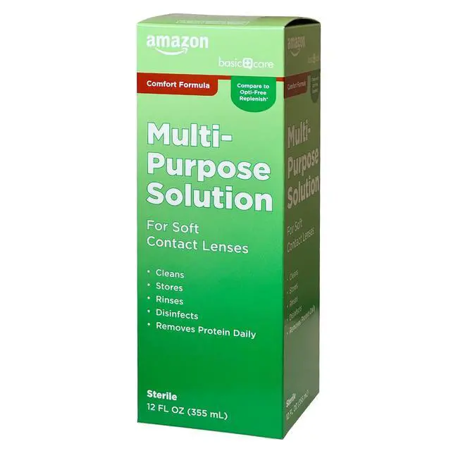 Alt view image 5 of 5 - Multi-Purpose Contacts Solution - Comfort Formula, Cleans and Disinfects Soft Contact Lenses, 12 fl oz (1-Pack)