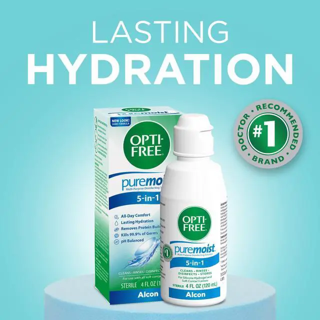 Alt view image 5 of 5 - Puremoist Multi-Purpose Contact Lens Solution, 4 Fl Oz
